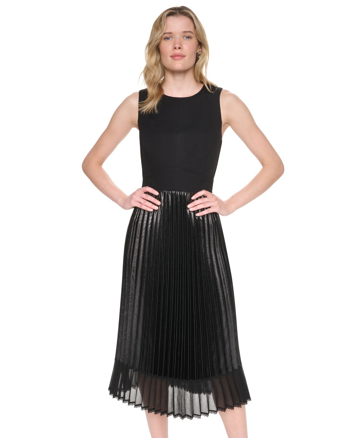 Women's Scoop Neck Sleeveless Midi Dress