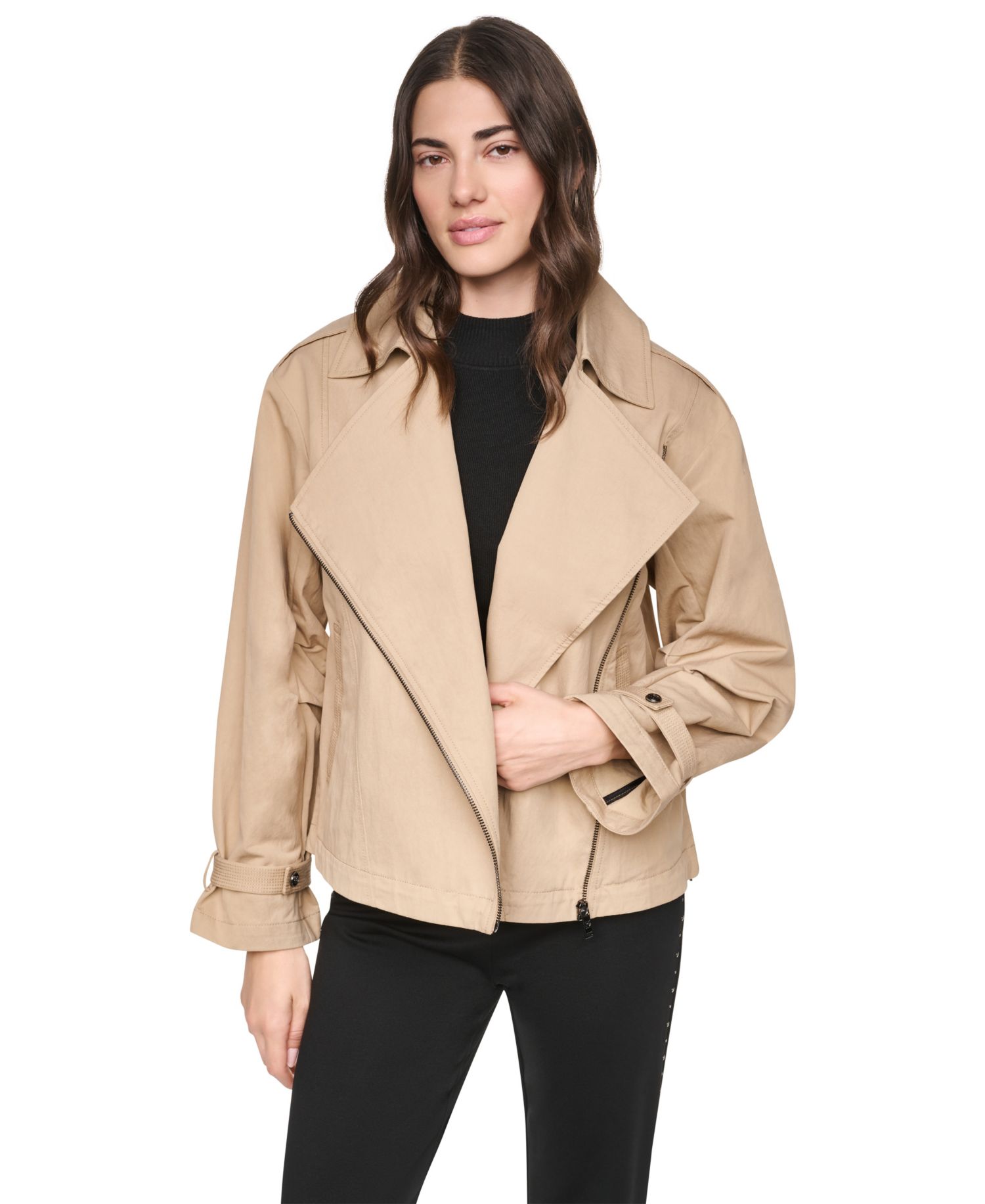 Women's Collared Zip-Front Utility Jacket