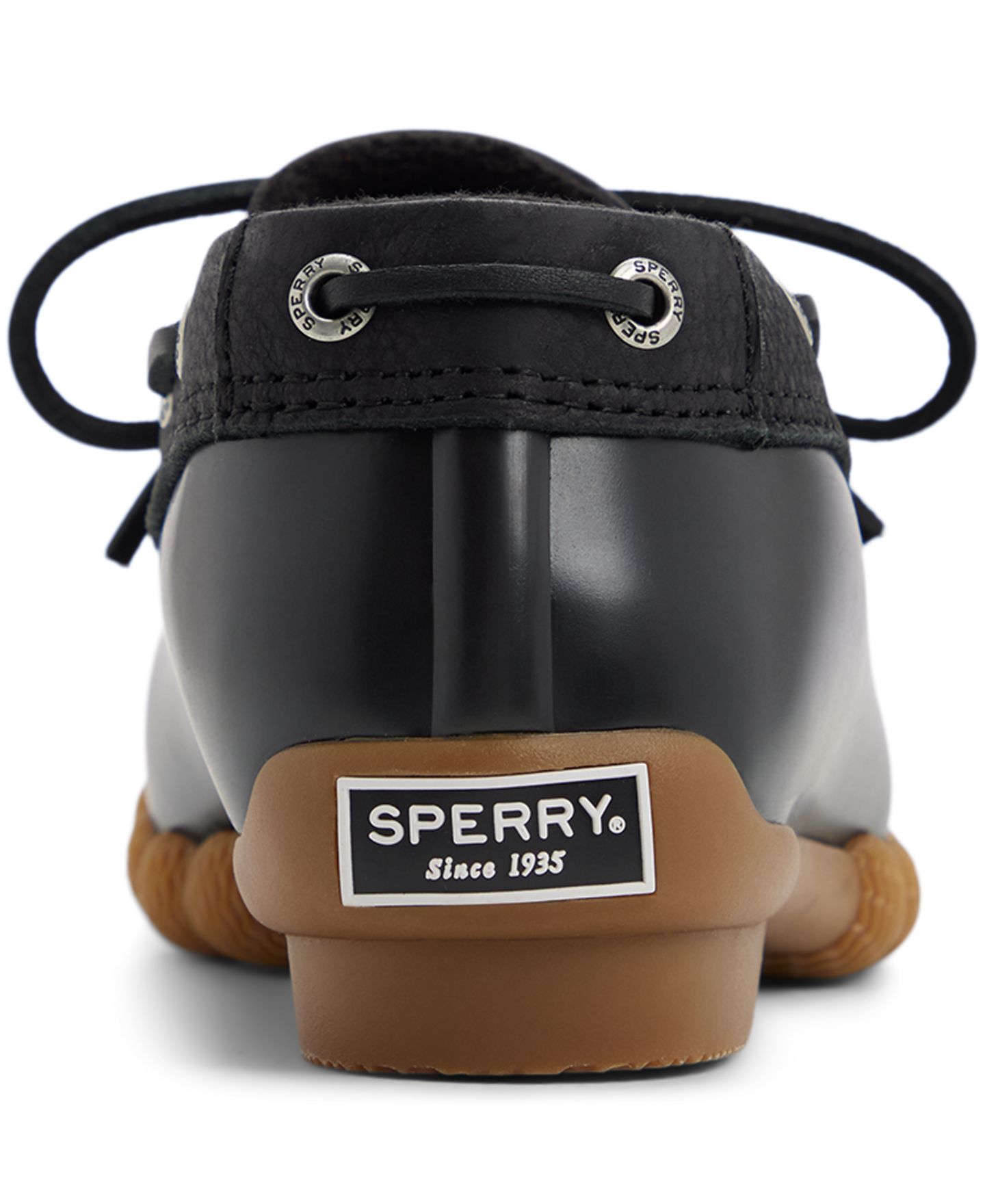 Женские резиновые ботильоны Sperry Saltwater Duck, цвет: Чёрный — фото 3