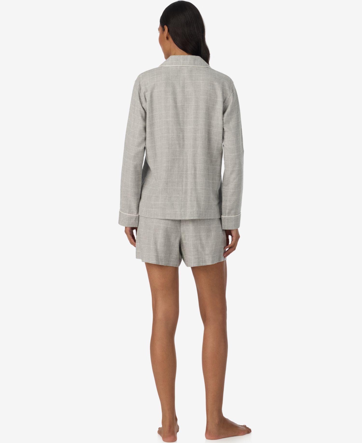 Women's Notch Collar Boxer Pajama Set