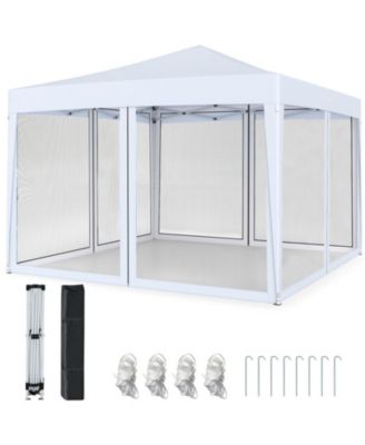 10 x 10 Feet Pop Up Canopy Tent with Mesh Netting and Easy Setup
