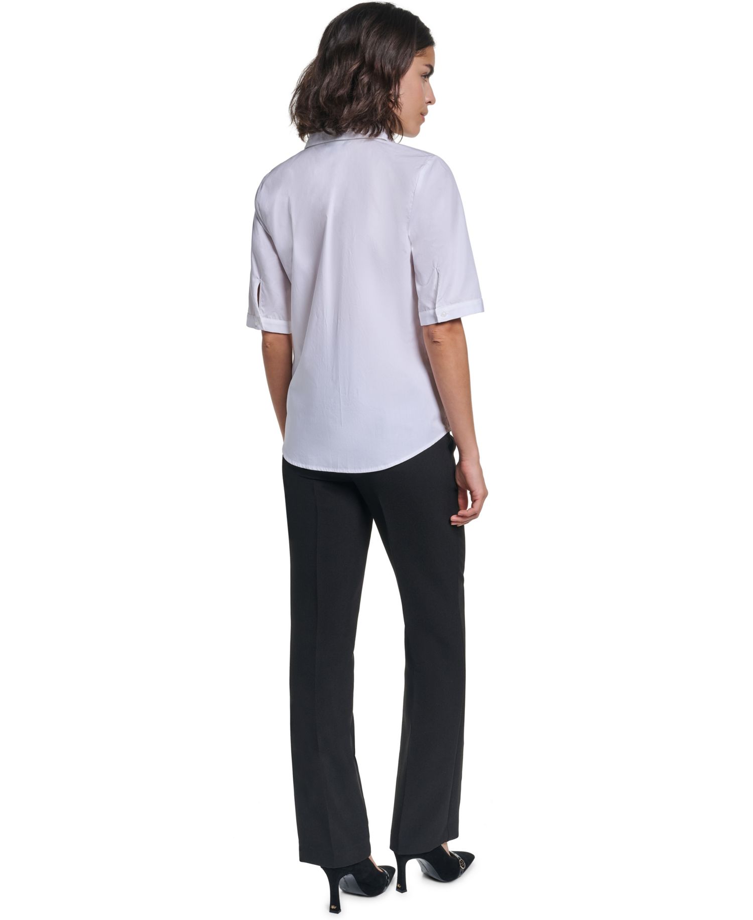 Women's Short-Sleeve Collared Blouse