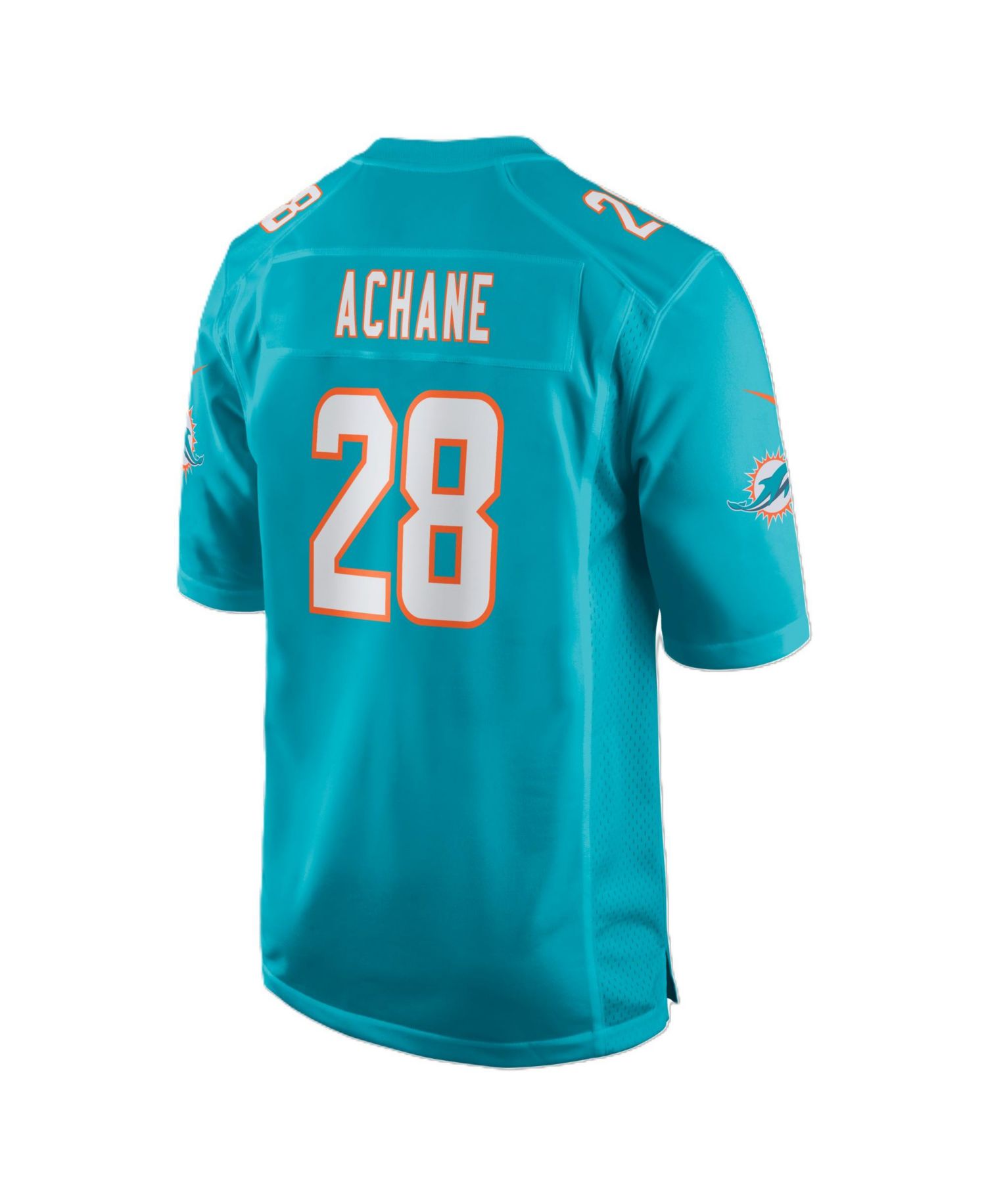 Men's Devon Achane Aqua Miami Dolphins Player Game Jersey
