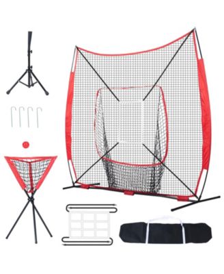 7x7 ft Baseball Softball Practice Net Hitting Batting Multiple Accessories