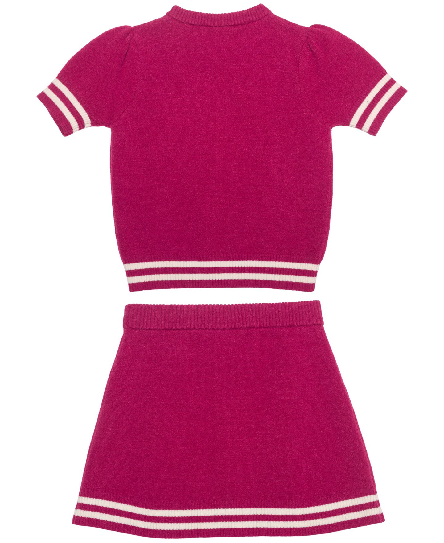 Детский комплект Disney Minnie Mouse: свитер и юбка в стиле варсити, 2T-6X, цвет: Бордовый — фото 2