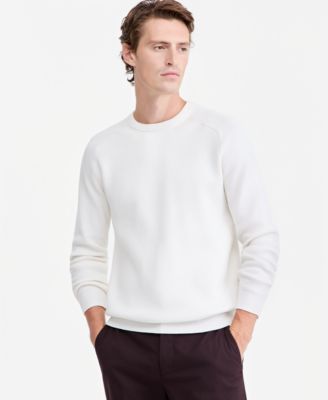 Men's Crewneck Saddle-Shoulder Sweater, Macy's Exclusive