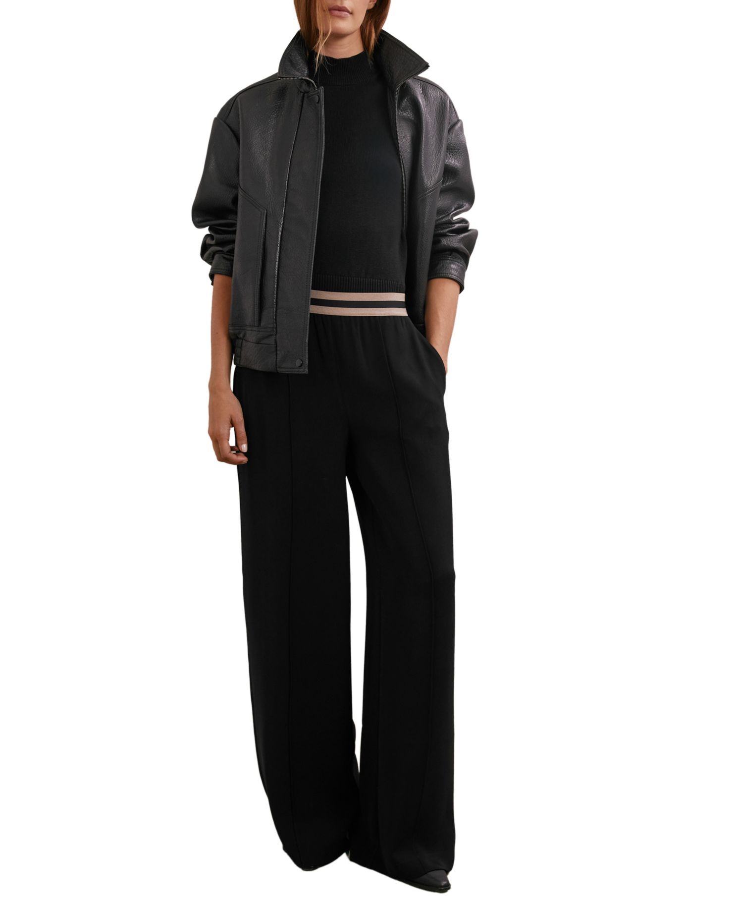 Women's Sonnie Wide-Leg Elasticated-Waistband pants