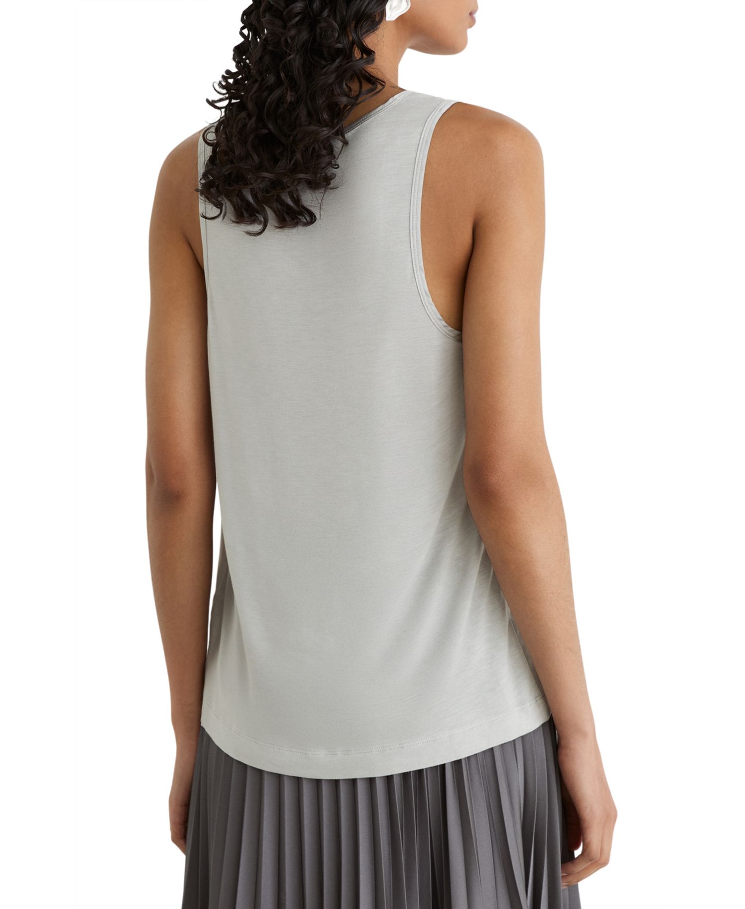 Women's Ruby Sleeveless Scoop-Neck Silk-Front Cami Top