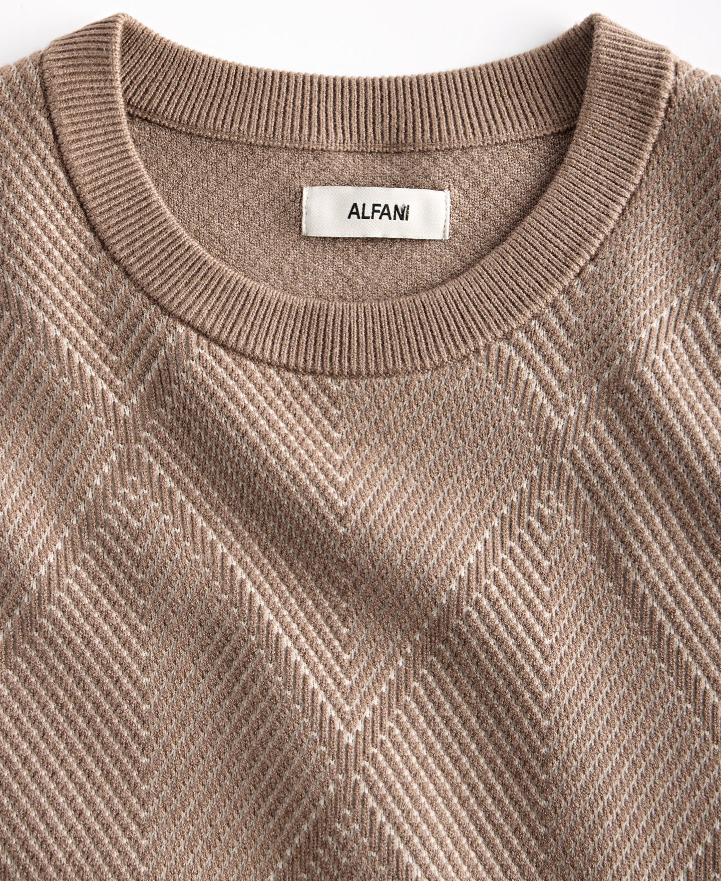 Мужской свитер Alfani Criss-Cross Jacquard Crewneck, цвет: Cracked Wa — фото 4