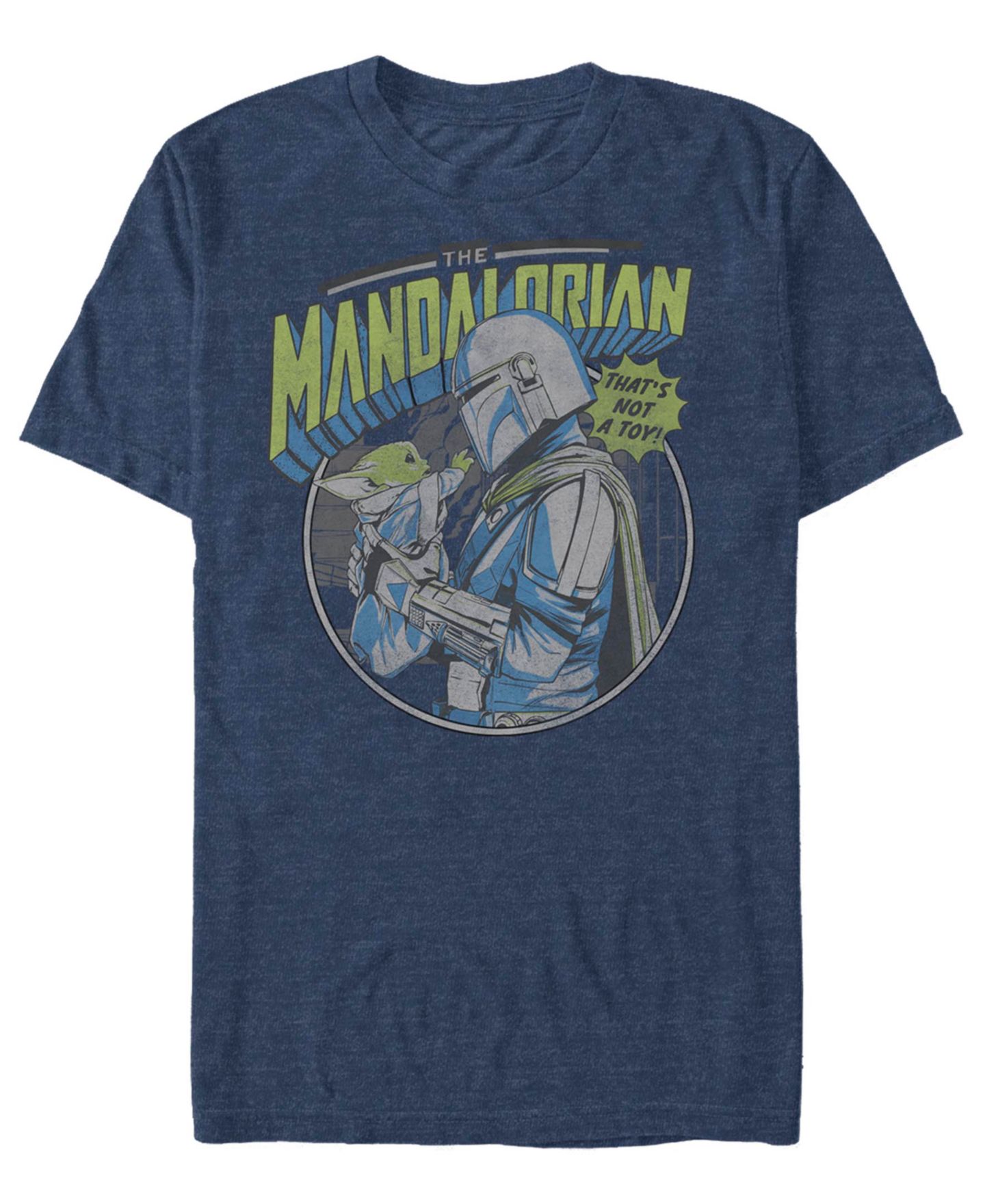 Мужская футболка Fifth Sun Star Wars Mandalorian Child Hold, цвет: Тёмно-синий — фото 1