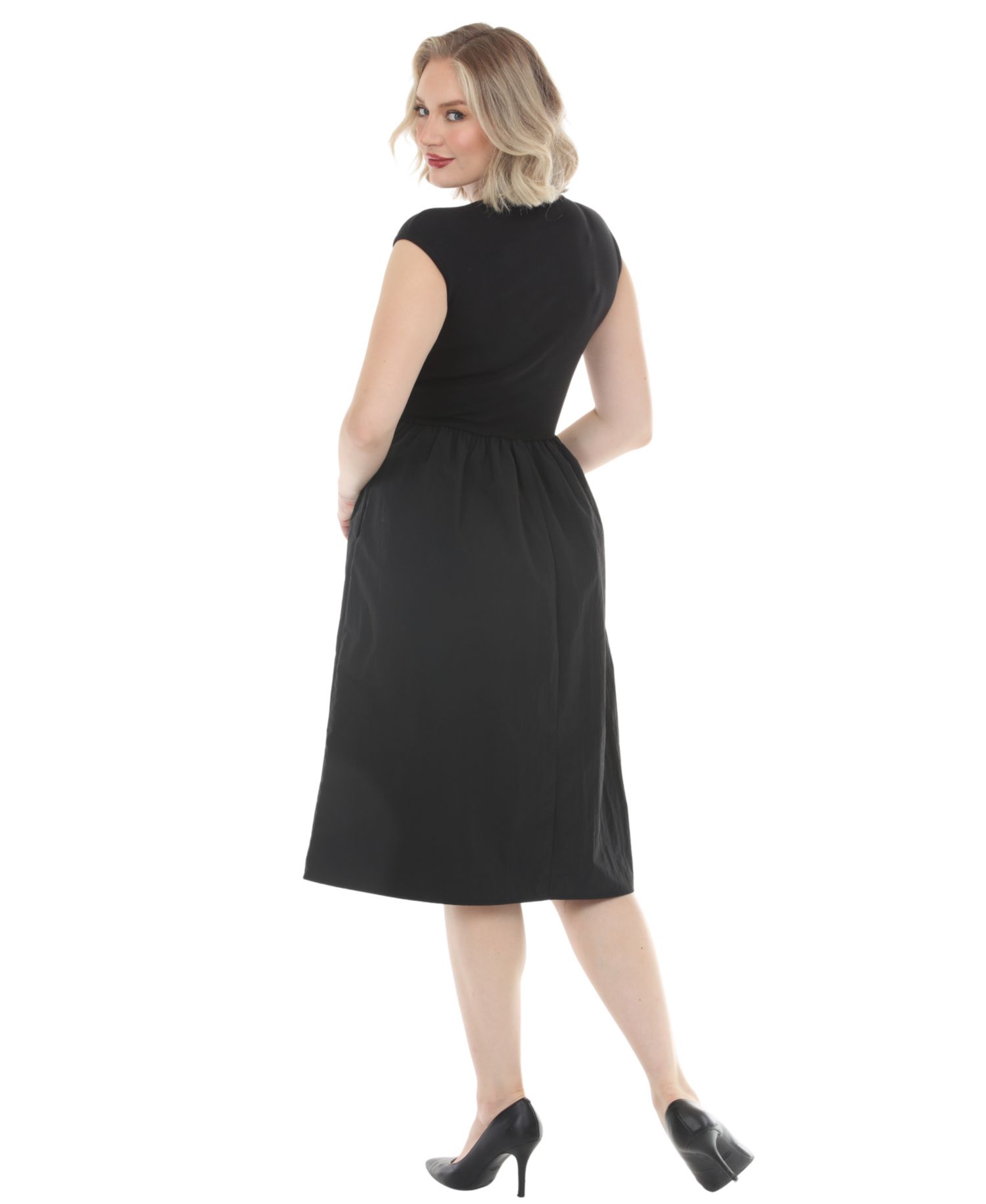Women's Crew Neck Midi Dress