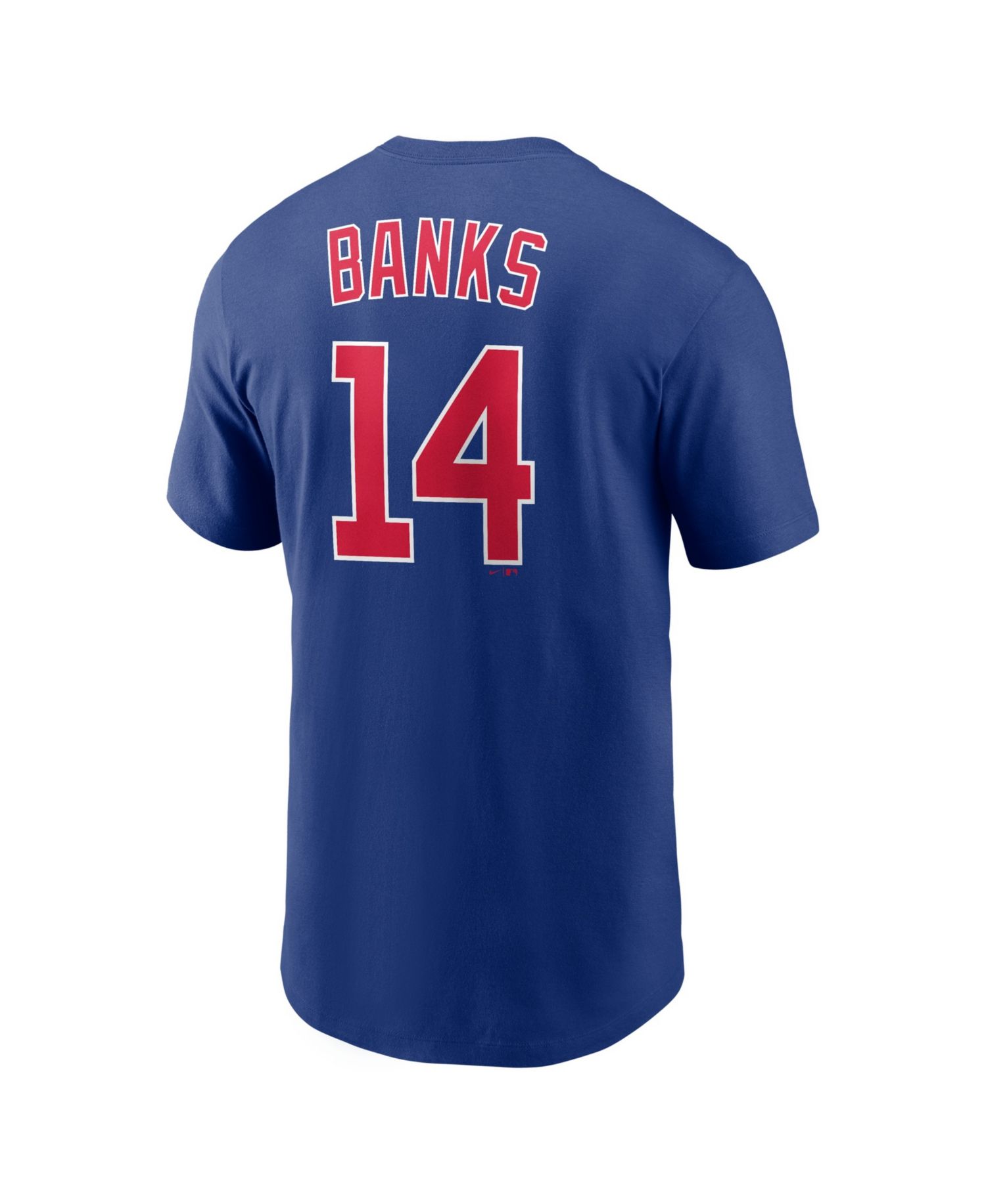 Men's Ernie Banks Rush Blue Chicago Cubs Cooperstown Collection Name & Number T-Shirt