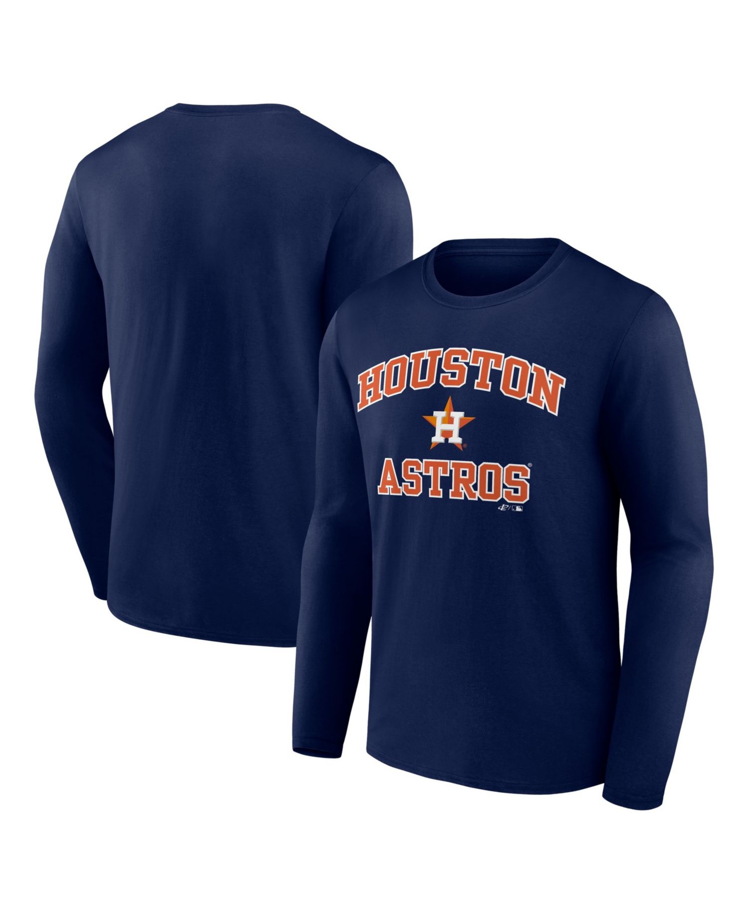 Men's Navy Houston Astros Heart & Soul Long Sleeve T-Shirt