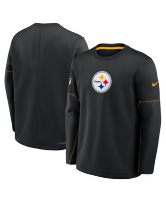 Men's Black Pittsburgh Steelers Sideline Coaches Midweight Therma-FIT Sweatshirt