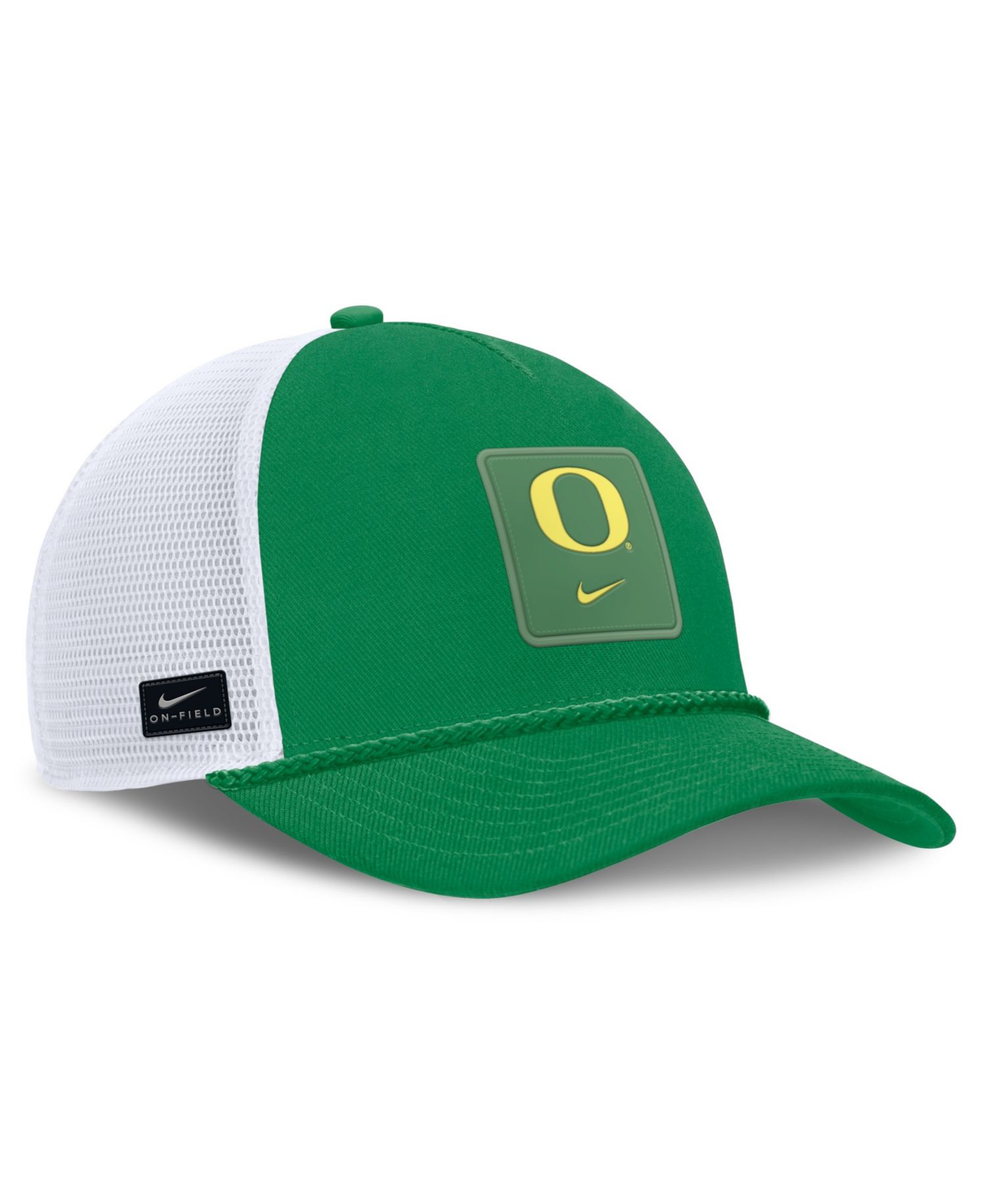 Men's and Women's Green Oregon Ducks 2026 On-Field Gameday Rope Trucker Adjustable Hat