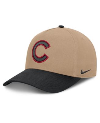 Men's Khaki/Black Chicago Cubs Rise A-Frame Adjustable Hat
