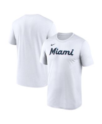 Men's White Miami Marlins New Legend Wordmark Dri-FIT T-Shirt
