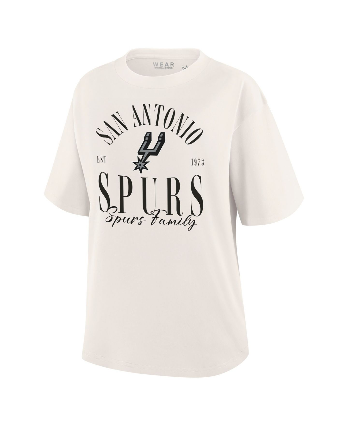 Женская футболка WEAR by Erin Andrews White San Antonio Spurs Peached Vintage — фото 2