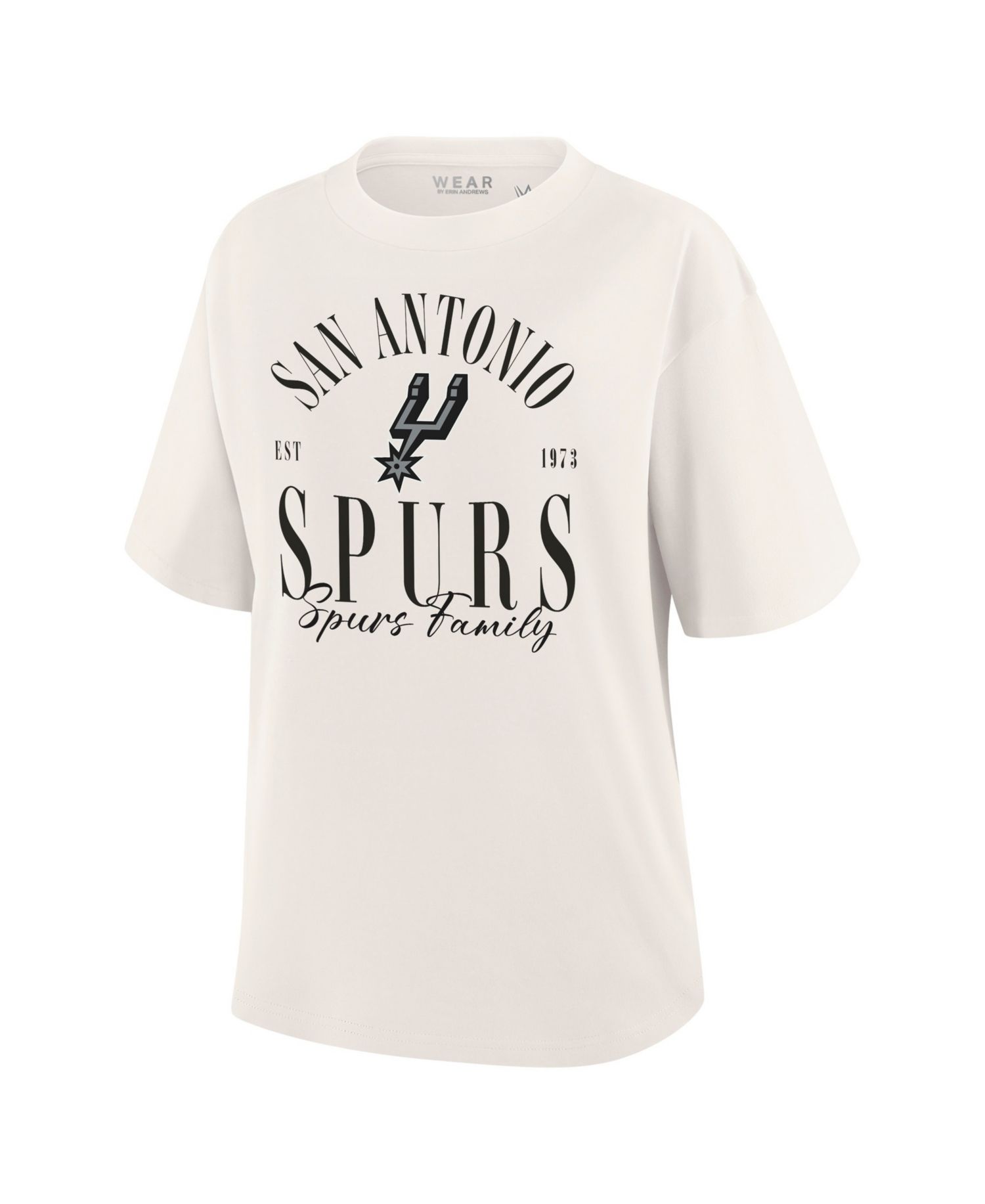 Women's White San Antonio Spurs Peached Vintage T-Shirt