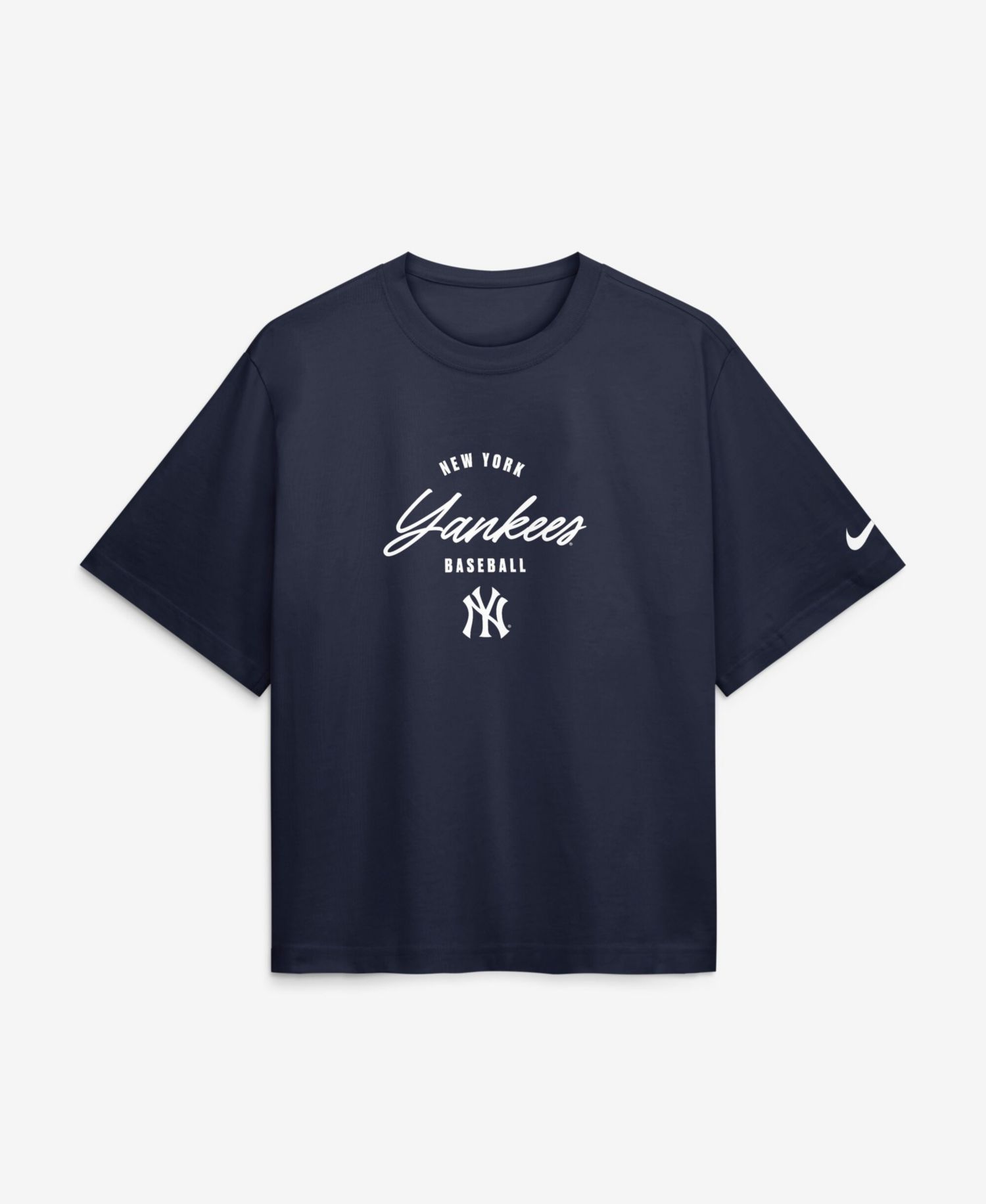Women's Aaron Judge Navy New York Yankees Premium Essentials Boxy Name & Number T-Shirt
