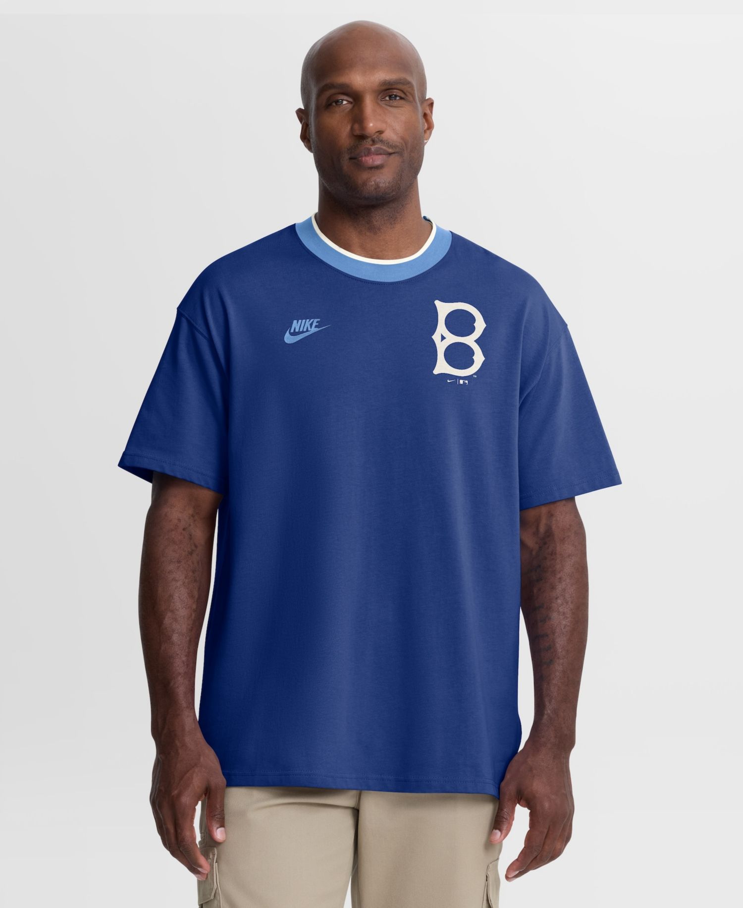 Men's Royal Brooklyn Dodgers Cooperstown Collection Ringer T-Shirt