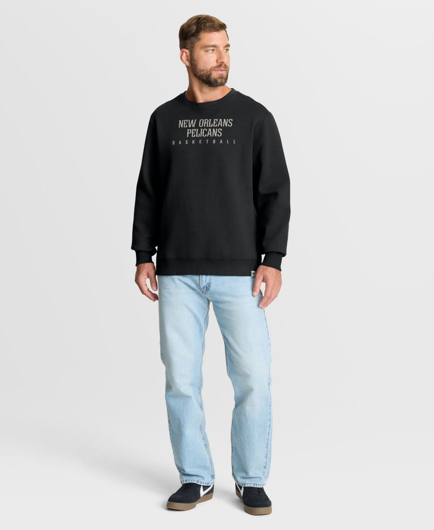 Men's Black New Orleans Pelicans Crossover Collection Defensive Rotation Drill Premium Pullover Sweatshirt