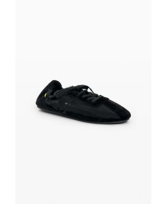 Women's Leather Logo Sneakers