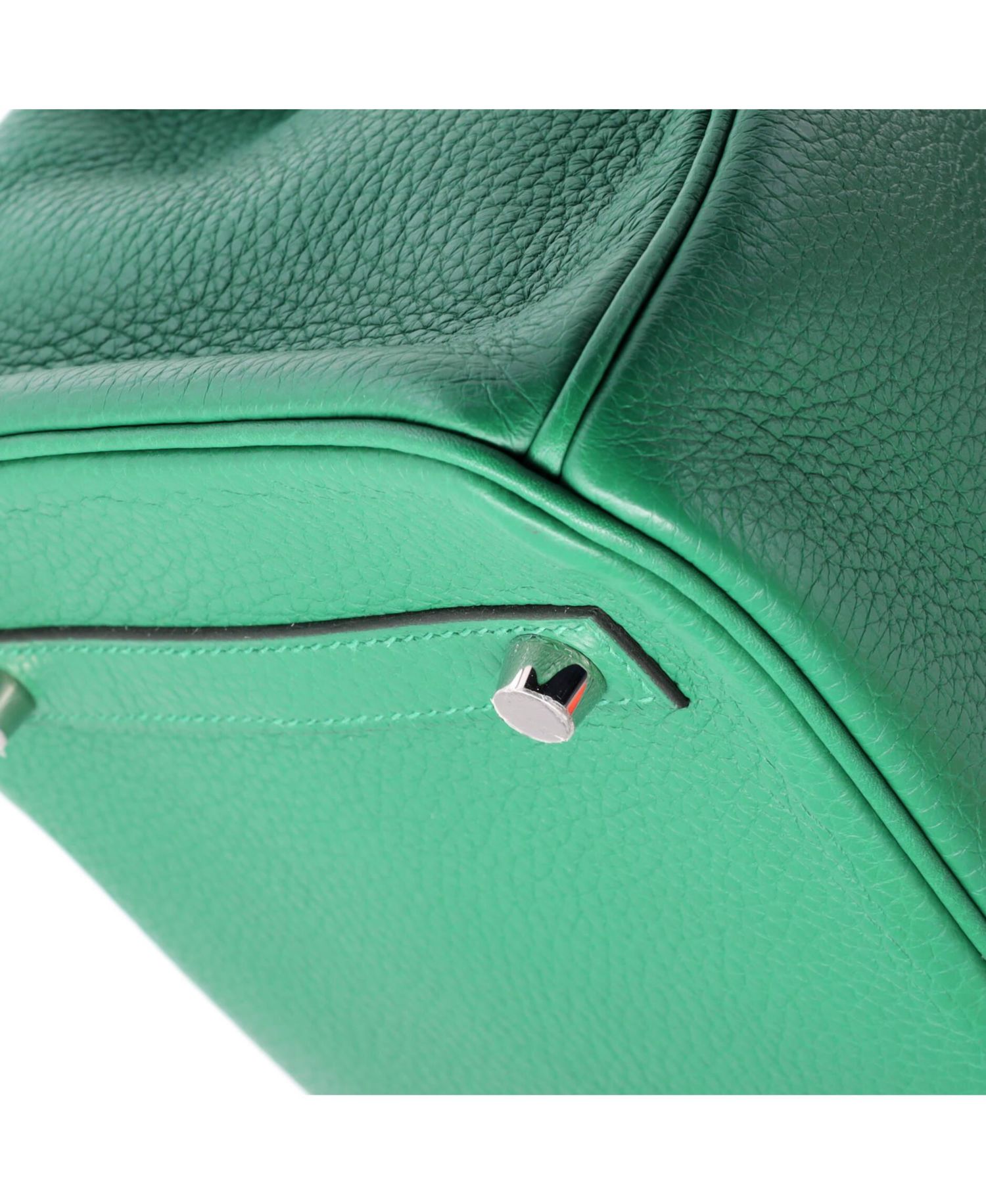 Birkin 30 Handbag Verso Clemence with Palladium Hardware