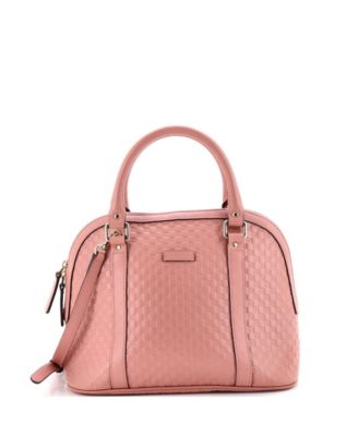 Medium Convertible Dome Satchel Microguccissima Leather
