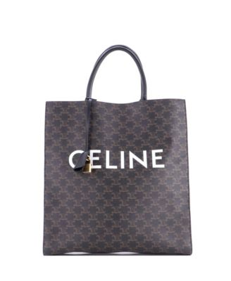 Large Vertical Cabas Tote Triomphe Coated Canvas
