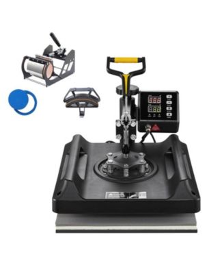 Heat Press Machine Sublimation Machine 8 In 1 Heat Press Set - Digital Control and Display,Dual-Tube Heating,360degree(s) Swing Away Design