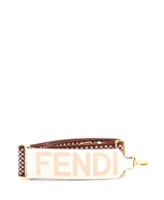 Logo Strap You Shoulder Strap Check Canvas and Leather
