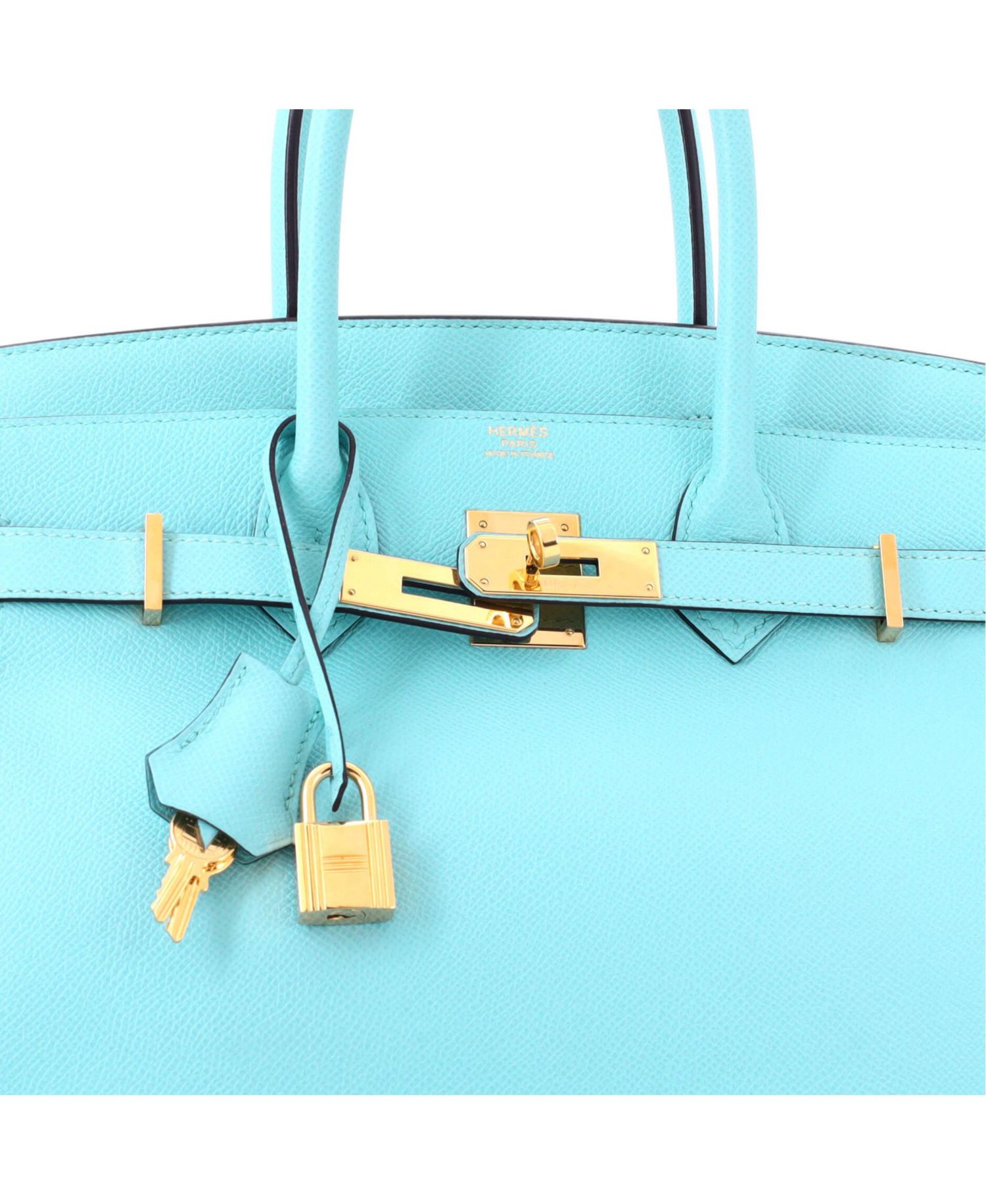Birkin 30 Handbag Blue Epsom with Gold Hardware