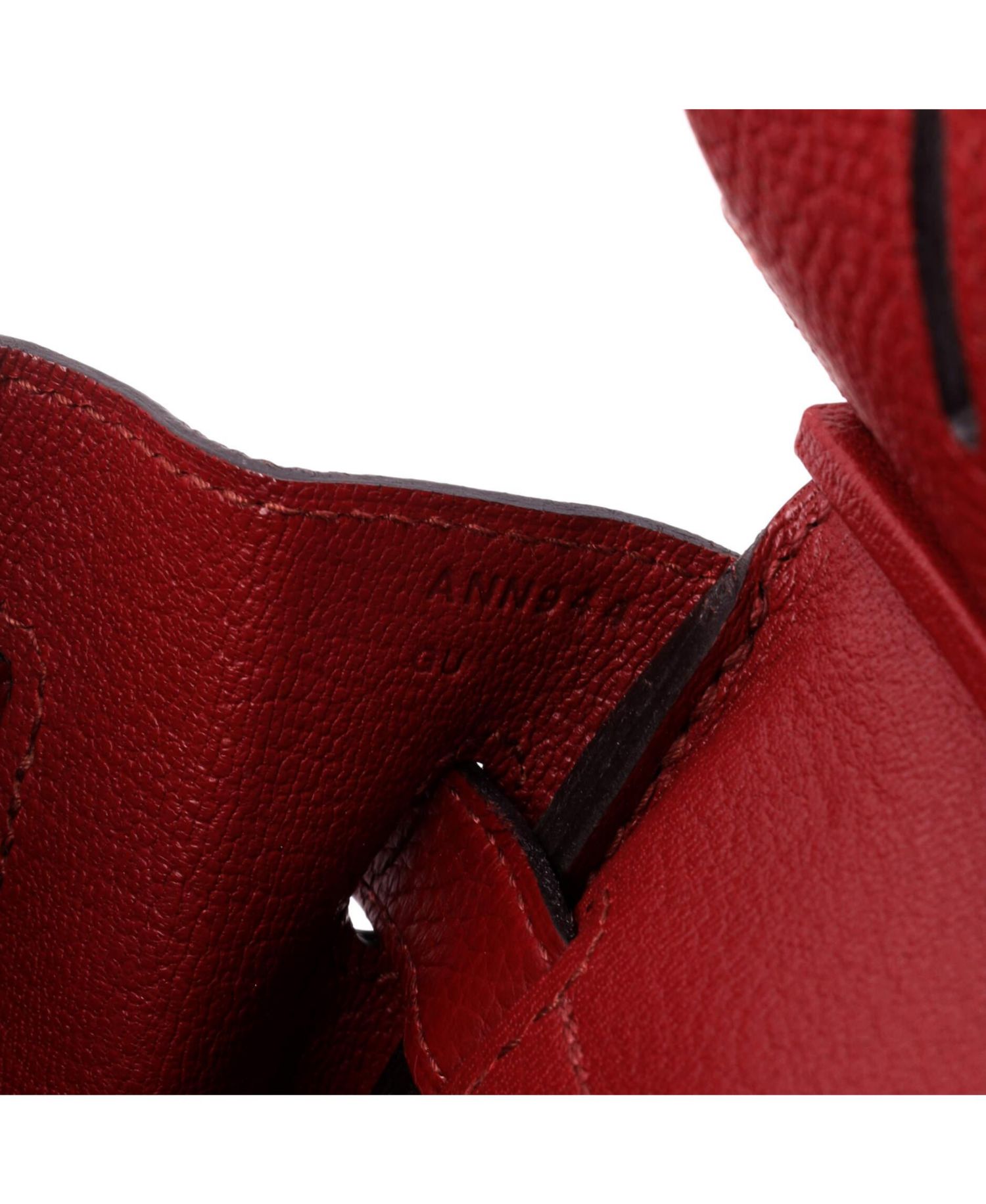 Birkin 30 Handbag Red Togo with Palladium Hardware