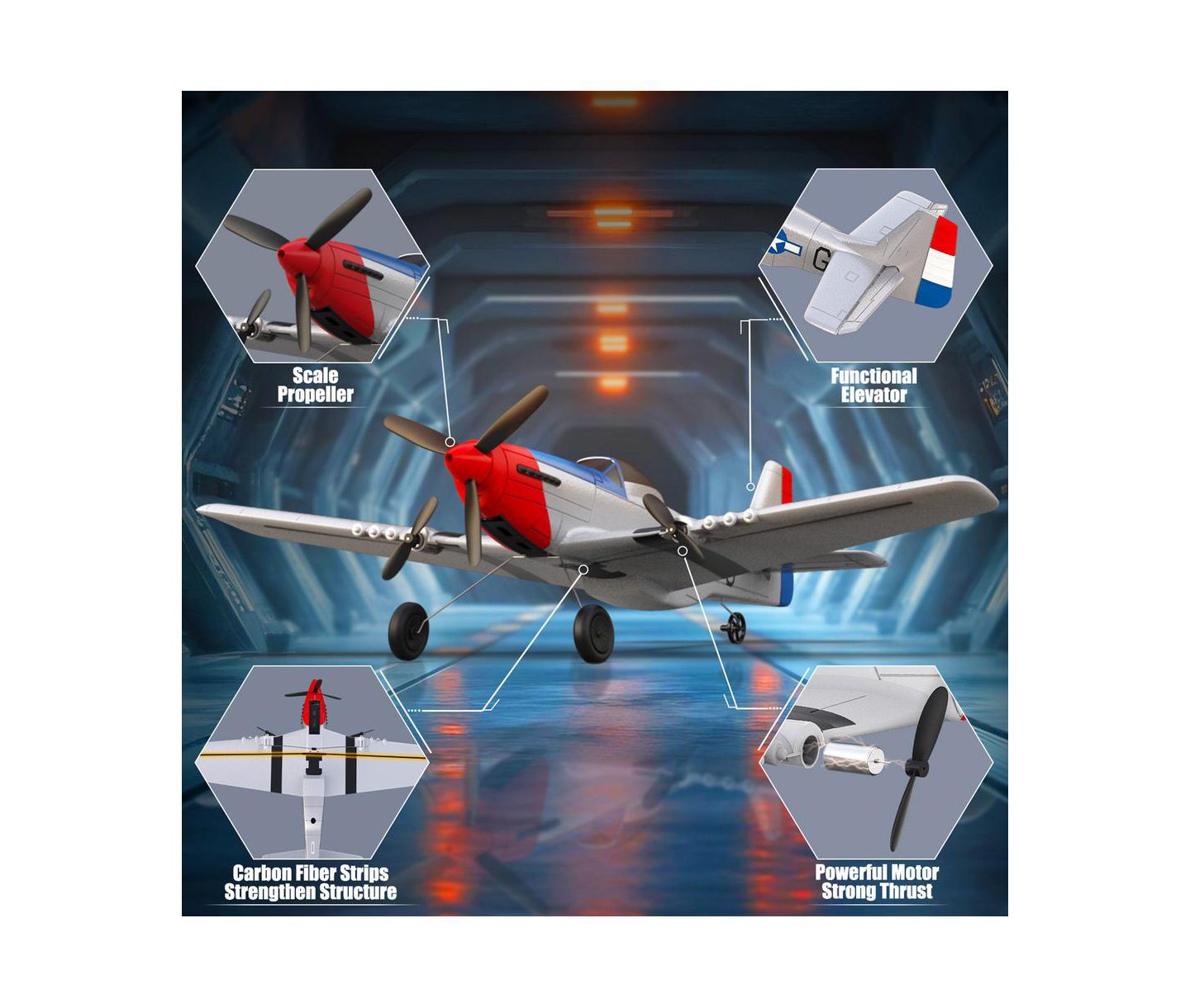 Детская игрушка Bruce & Shark 2.4GHz RC Plane - 3 Channel with Gyro, 330 feet Range and EPP Foam, цвет: Серый — фото 7