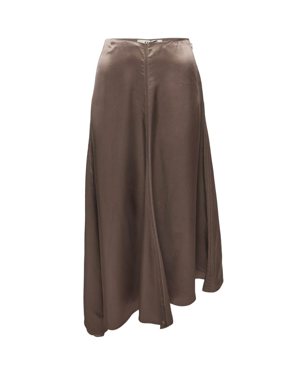 Pre-Owned Fendi Women's Satin Asymmetric Midi Skirt