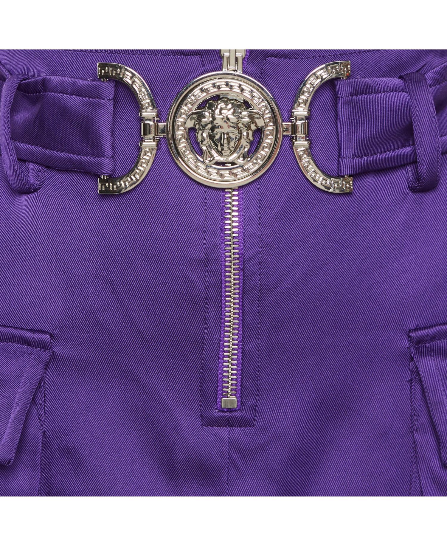 Women's Viscose Medusa Head-Motif Miniskirt