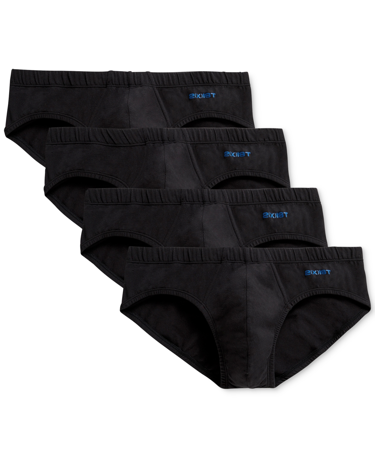 2(x)ist Men's 4 Pack Stretch Cotton Bikini Briefs - Black