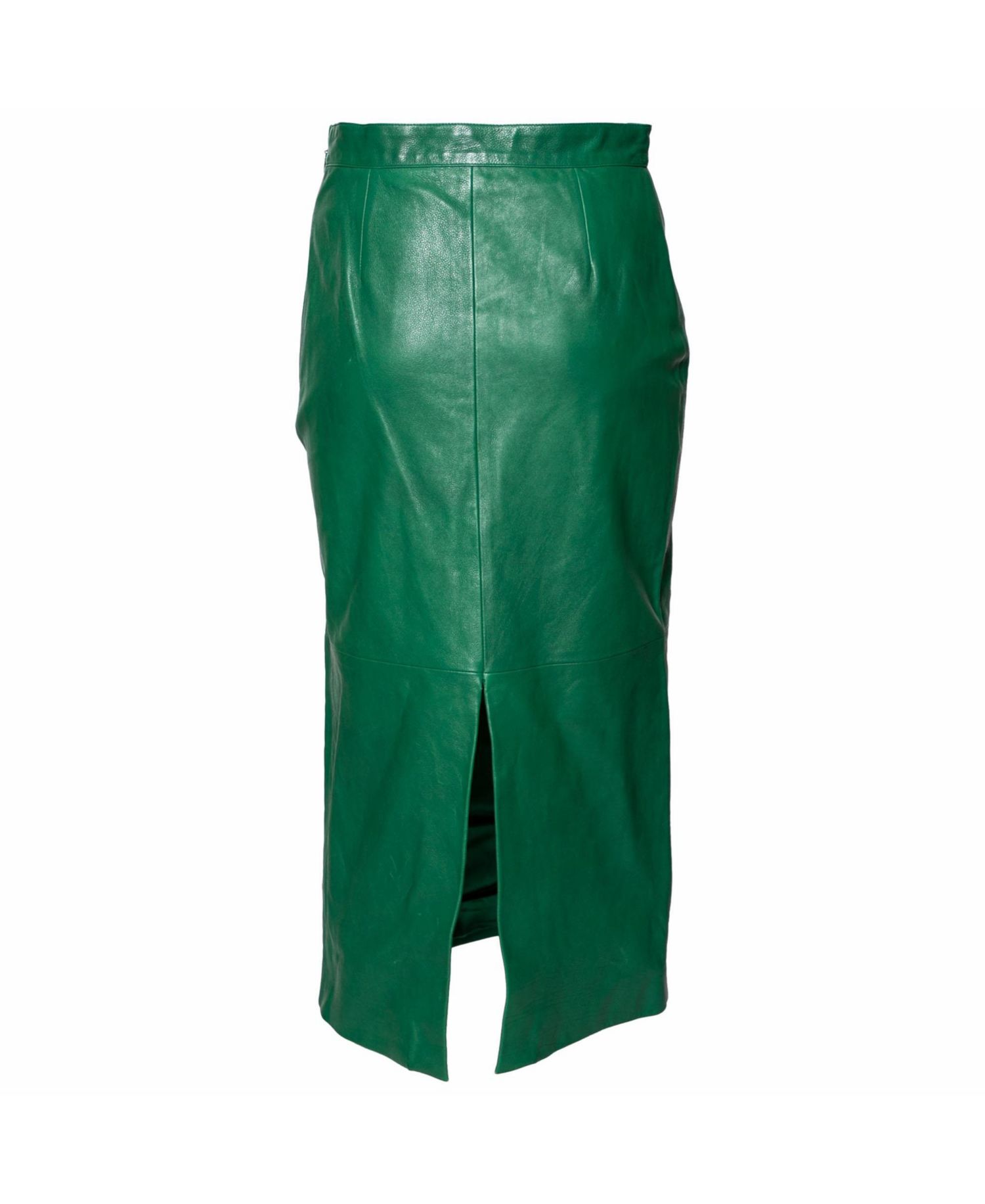 Women's Leather Pencil Midi Skirt