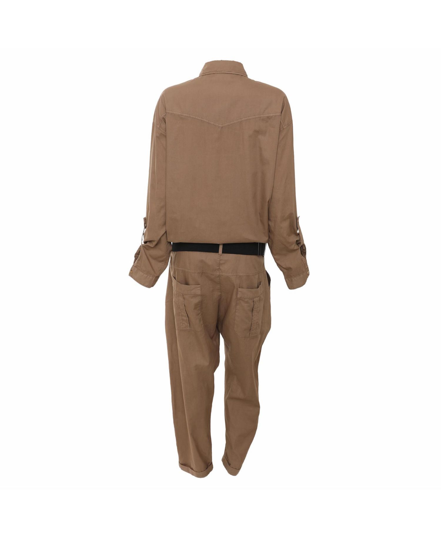 Women's Cotton Belted Jumpsuit