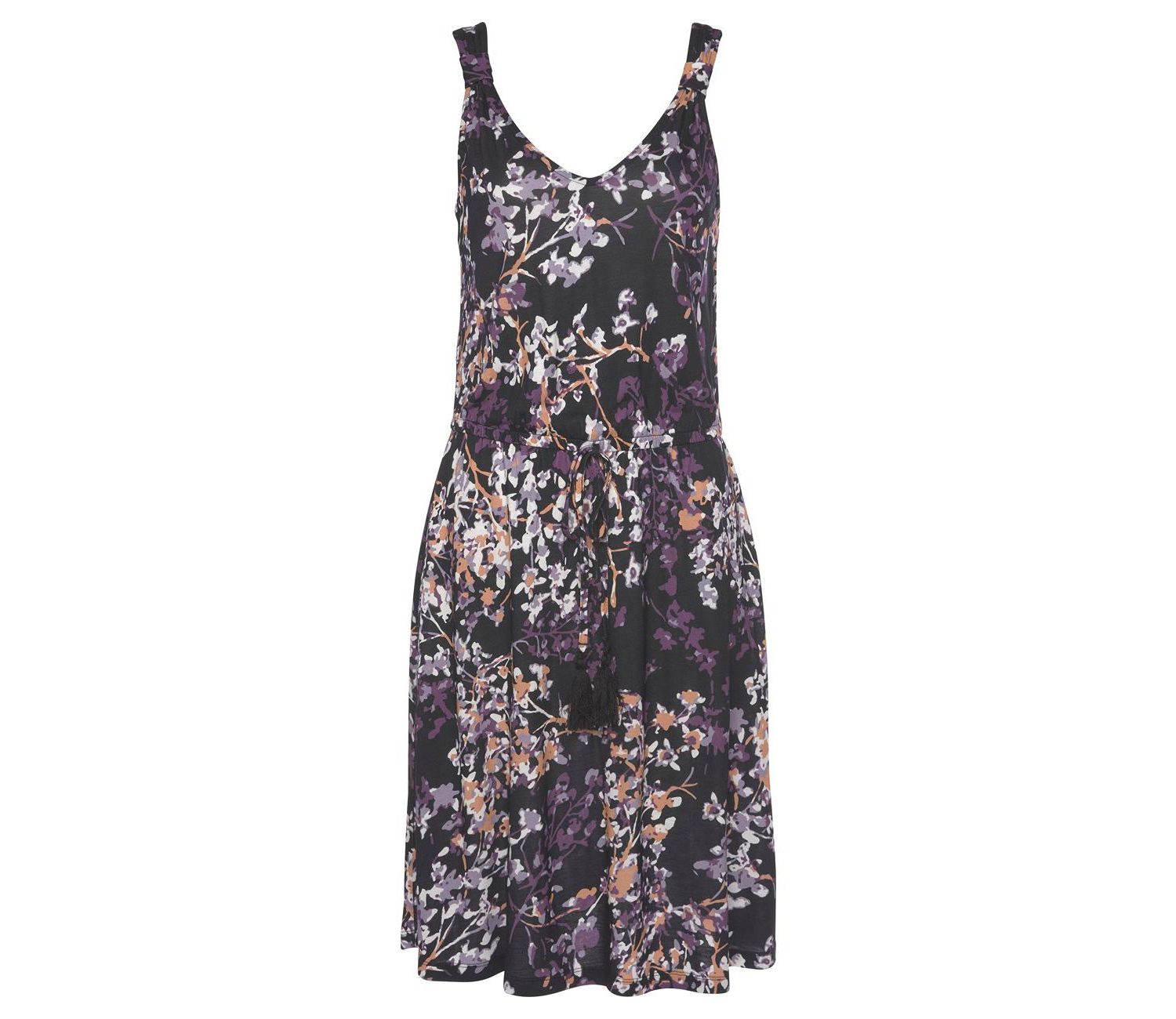 Women's Viscose Floral Print Fit-and-Flare Short Dress