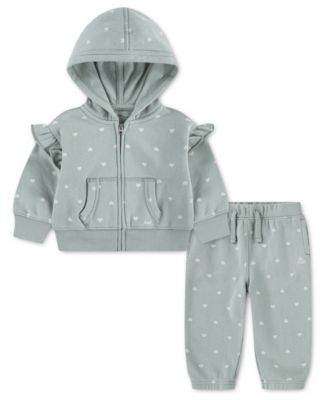 Baby Girls' Flutter Full-Zip Hoodie and Joggers Pants, 2-Piece Set