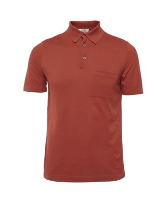 Pre-Owned HERMES Men's Burnt Pique Polo T-Shirt