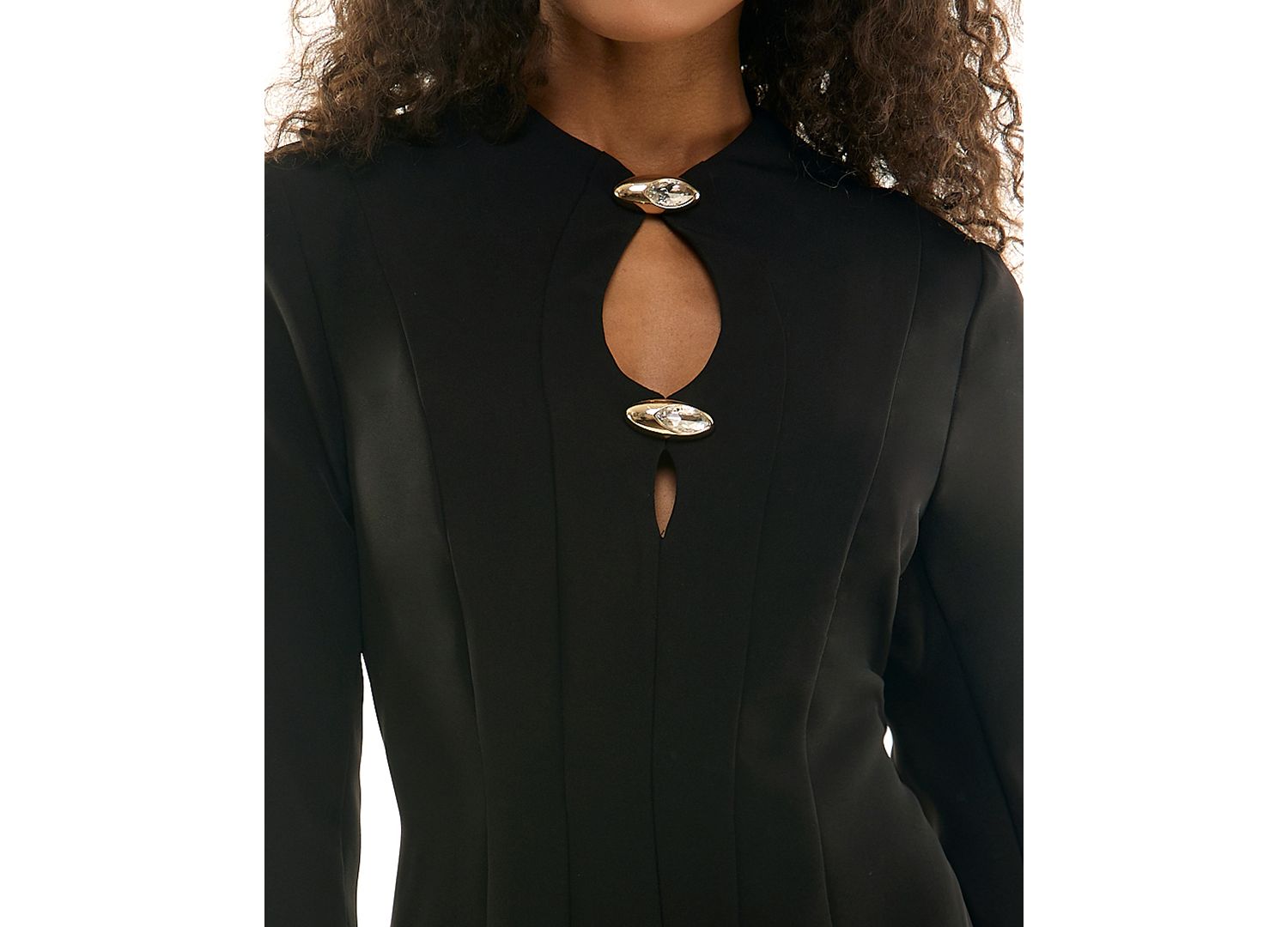 Juniors' Mock-Neck Mini Dress