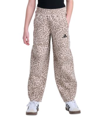Girls' 8-16 Elastic Waistband Printed Barrel Leg Pants