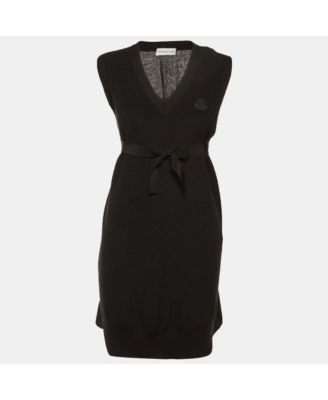 Women's Cotton and Cashmere Blend Logo Applique Sweater Mini Dress