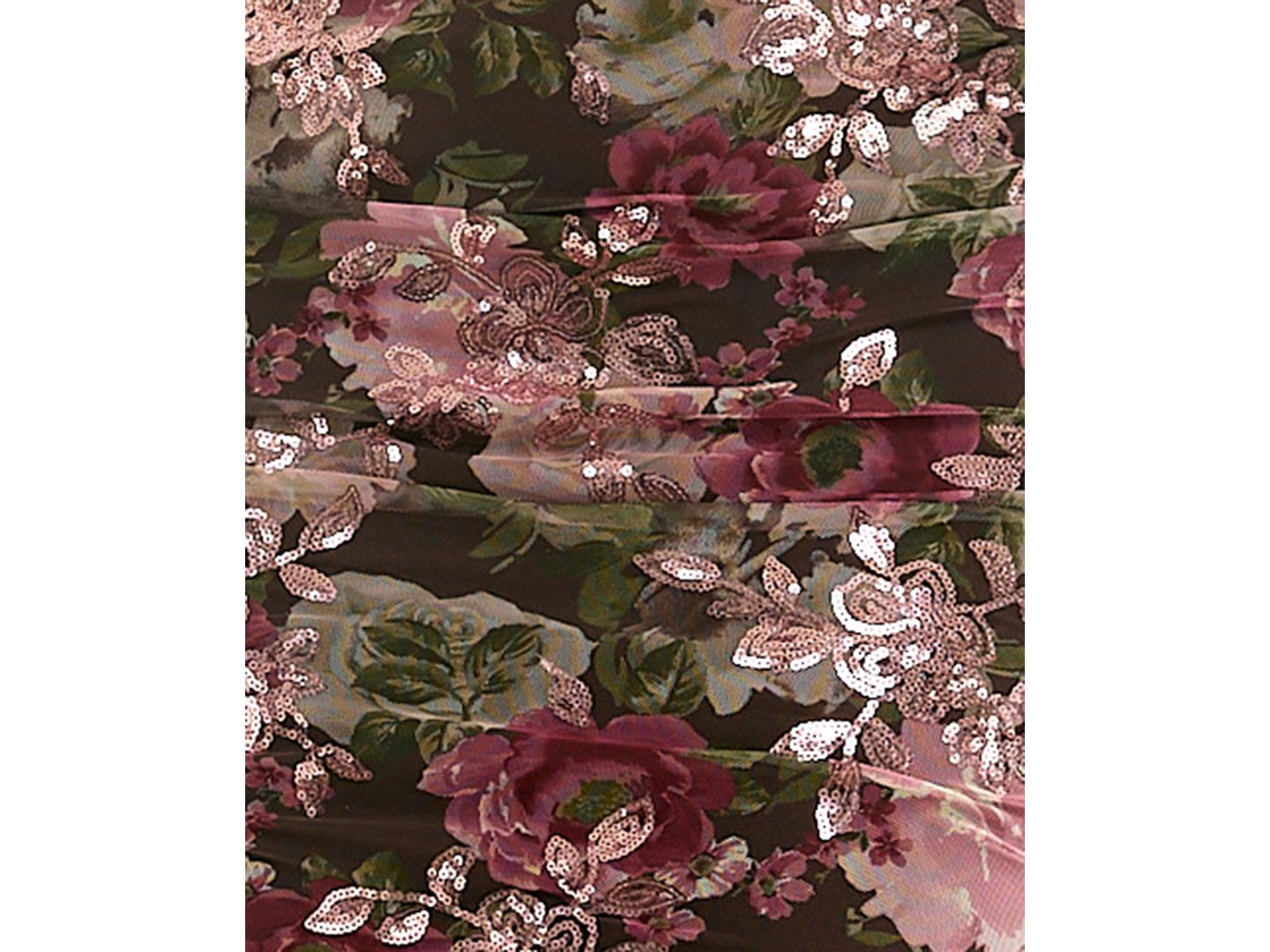 Женское платье City Studios Juniors' Sequin Printed Mesh Ruched Mini, цвет: Коричневый / Розовато-лиловый — фото 6