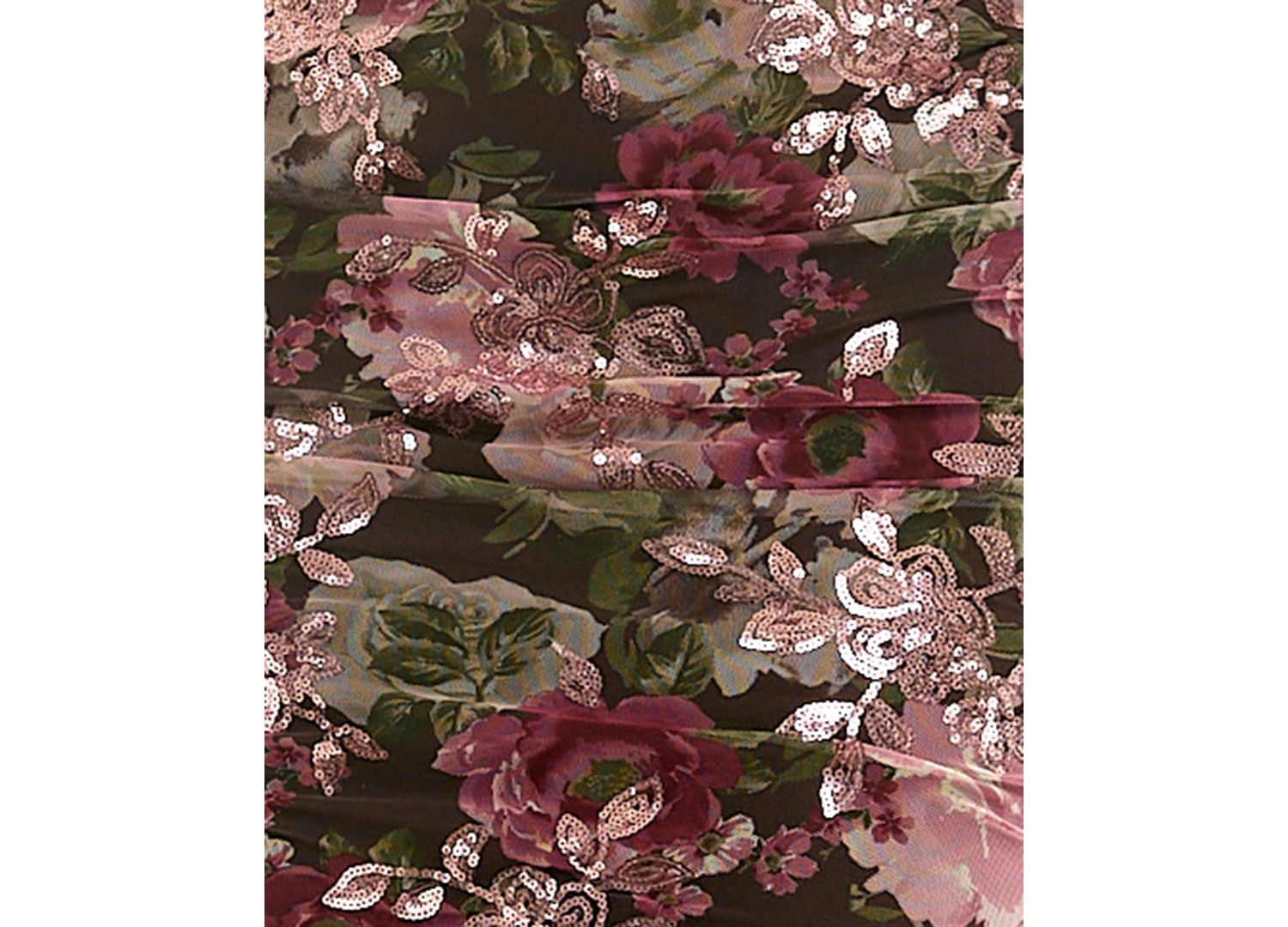 Juniors' Sequin Printed Mesh Ruched Mini Dress