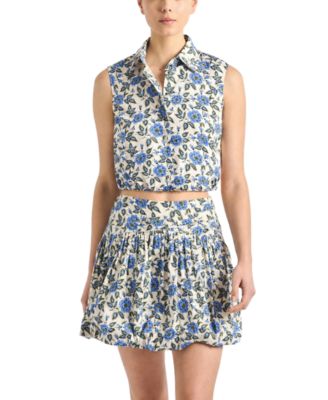 Women's Collared Sleeveless Top