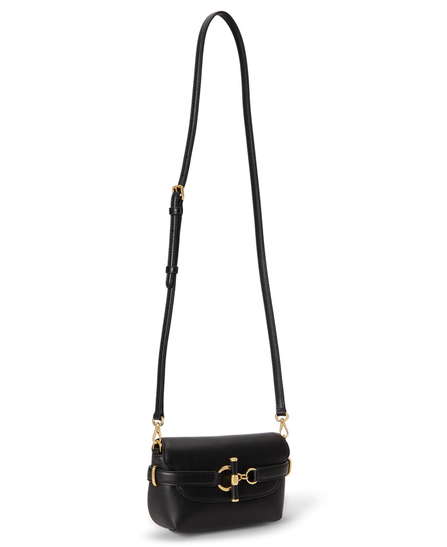 Женская сумка Lauren Ralph Lauren Leather Blaike Mini Leather Crossbody, цвет: Чёрный — фото 3